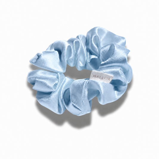 Large Silk Scrunchie - Sky Blue