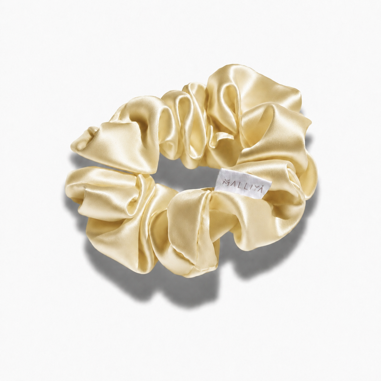Large Silk Scrunchie - Butter Yellow