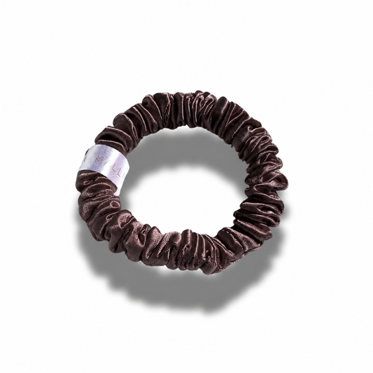 Skinny Silk Scrunchie - Hot Chocolate