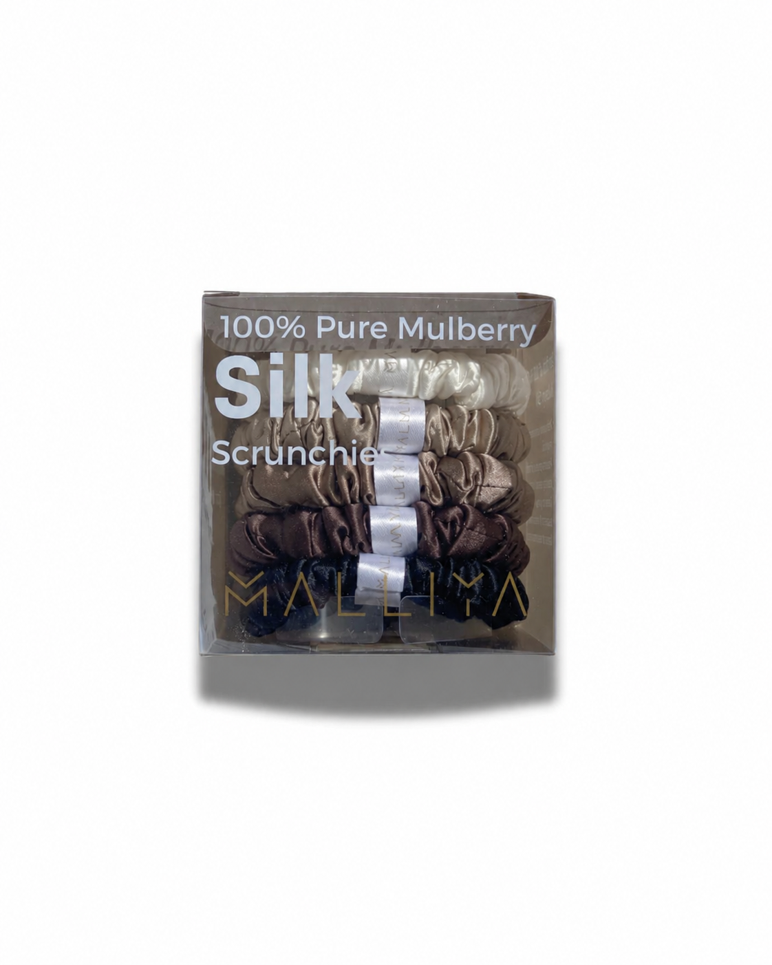 Skinny Silk Hair Ties - Tiramisu5pc Pack